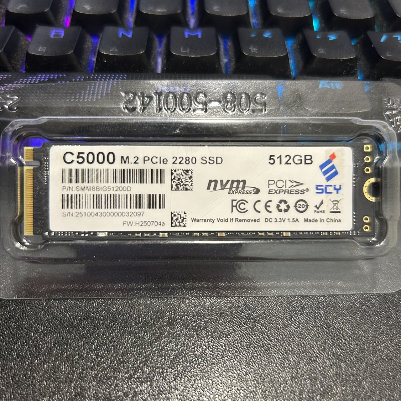 SCY 512GB M.2 SSD PCIe NVMe Gen4 固態硬碟